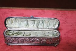 Antique Small Wilcox Silver Plate Casket Dated 1901