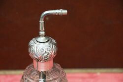 Antique Sterling Silver Cut Glass Atomizer  