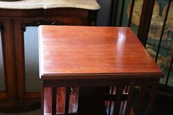 Antique Walnut 2 Tier Revolving Bookcase 