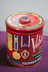 COL Velvet Pipe and Cigarettes Tin 