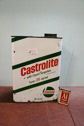 Castrolite Liquid Tungsten One Gallon Oil Tin.