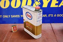 Classic Esso Extra Motor Oil Tin Pictorial Oil Drip Figures