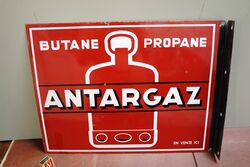 Classic French Antargaz Enamel Advertising Sign 