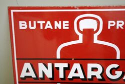 Classic French Antargaz Enamel Advertising Sign 