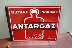 Classic French Antargaz Enamel Advertising Sign 