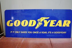 Classic GoodYear Tyres Tin Advertising Sign 