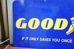 Classic GoodYear Tyres Tin Advertising Sign 