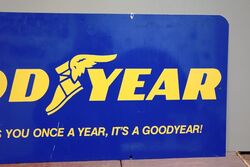 Classic GoodYear Tyres Tin Advertising Sign 