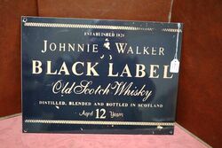 Classic Johnnie Walker Black Label Whisky Alloy Sign 