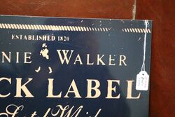 Classic Johnnie Walker Black Label Whisky Alloy Sign 