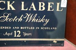 Classic Johnnie Walker Black Label Whisky Alloy Sign 