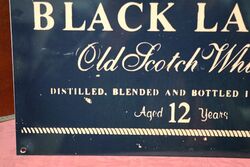 Classic Johnnie Walker Black Label Whisky Alloy Sign 