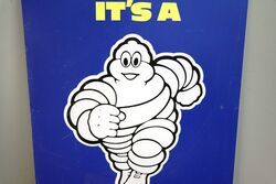 Classic Michelin Bibendum Pictorial Plastic Adv Sign 