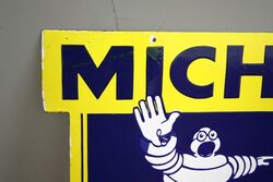 Classic Michelin Tyres Double Sided Enamel Sign 