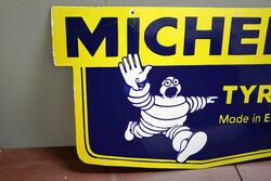 Classic Michelin Tyres Double Sided Enamel Sign 