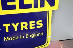 Classic Michelin Tyres Double Sided Enamel Sign 