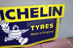 Classic Michelin Tyres Double Sided Enamel Sign 