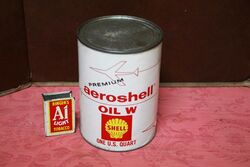 Classic Shell Aeroshell Oil W one US Quart Tin