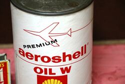 Classic Shell Aeroshell Oil W one US Quart Tin