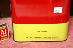 Classic Shell Motor Oil Five Litres Oil Tin