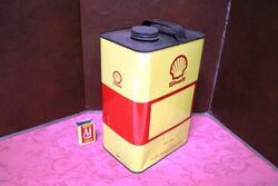 Classic Shell Motor Oil Five Litres Oil Tin