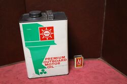 Classic Shell Outboard Motor Oil One Gallon Tin