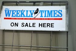 Classic Weekly Times Wire Newspaper Display Rack 