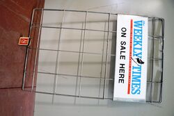 Classic Weekly Times Wire Newspaper Display Rack 