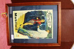 Contemporary Mobiloil Framed and Glazed Print 