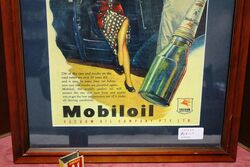 Contemporary Mobiloil Framed and Glazed Print 