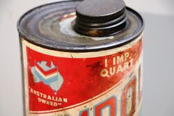 Early Ampol Chevron 1qrt Shock Absorber Oil Tin