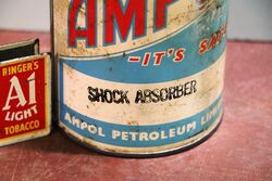 Early Ampol Chevron 1qrt Shock Absorber Oil Tin