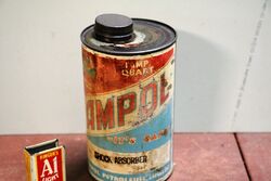 Early Ampol Chevron 1qrt Shock Absorber Oil Tin