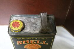 Early Black SHELL Red Clam Motor Oil Tin