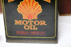 Early Black SHELL Red Clam Motor Oil Tin