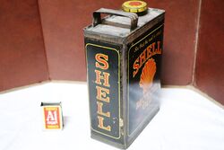 Early Black SHELL Red Clam Motor Oil Tin