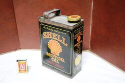 Early Black SHELL Red Clam Motor Oil Tin