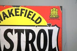 Early Castrol Wakefield Double Sided Enamel Sign 