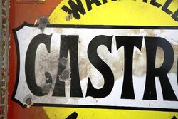 Early Castrol Wakefield Double Sided Enamel Sign 