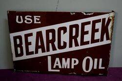 Early EmpireBearcreek Post Mount Enamel Sign 