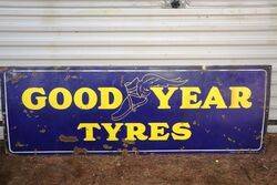 Early Good Year Tyres Rectangular Advertising Sign. #