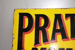 Early Prattand39s Perfection Spirit Double Sided Enamel Sign 