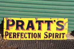 Early Pratt's Perfection Spirit Enamel Advertising. Sign. #