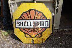 Early Shell Cut Out Enamel Sign 