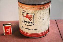 Early Vacuum Gargoyle No 3 5lb Grease Tin