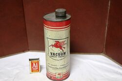 Early Vacuum Hand Separator Oil 1 quart Tin