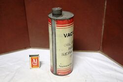 Early Vacuum Hand Separator Oil 1 quart Tin