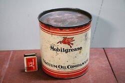 Early Vacuum Mobilgrease 5lb Grease Tin.