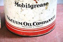 Early Vacuum Mobilgrease 5lb Grease Tin