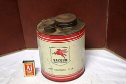 Early Vacuum Mobilgrease 5lb Grease Tin..